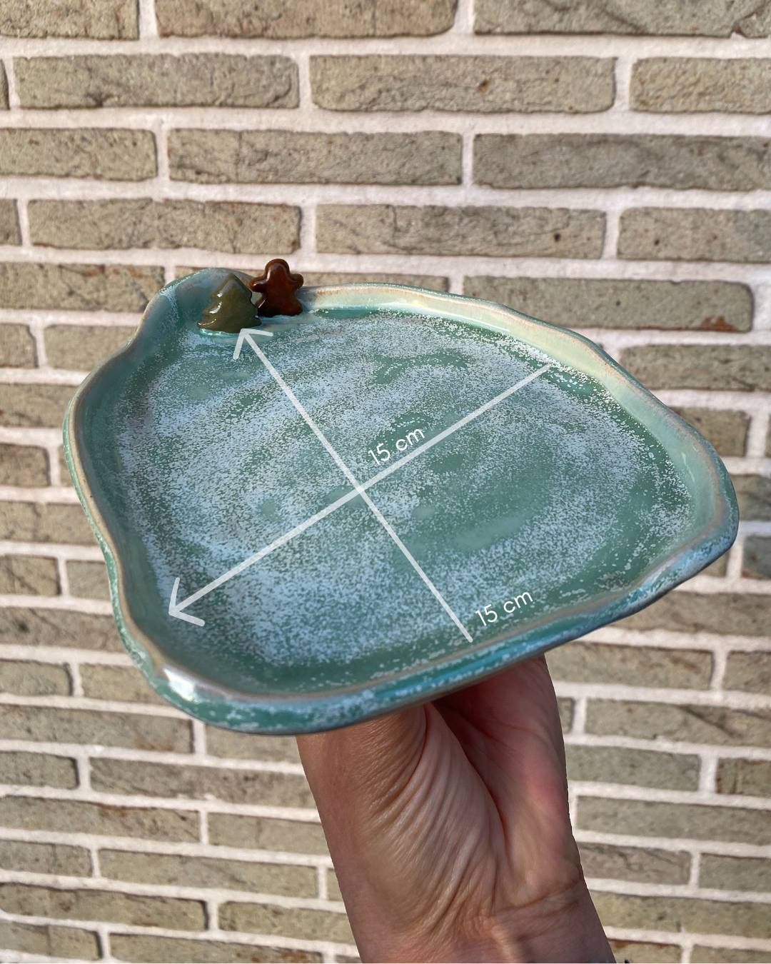 Green Christmas plate